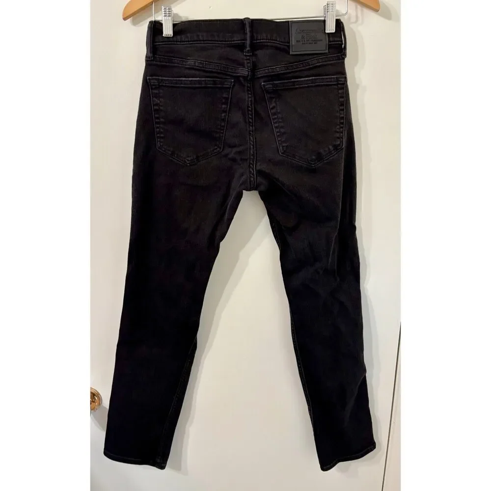 Abercrombie & Fitch Mens 28X30 Black Distressed Skinny Stretch Jeans - Very Good